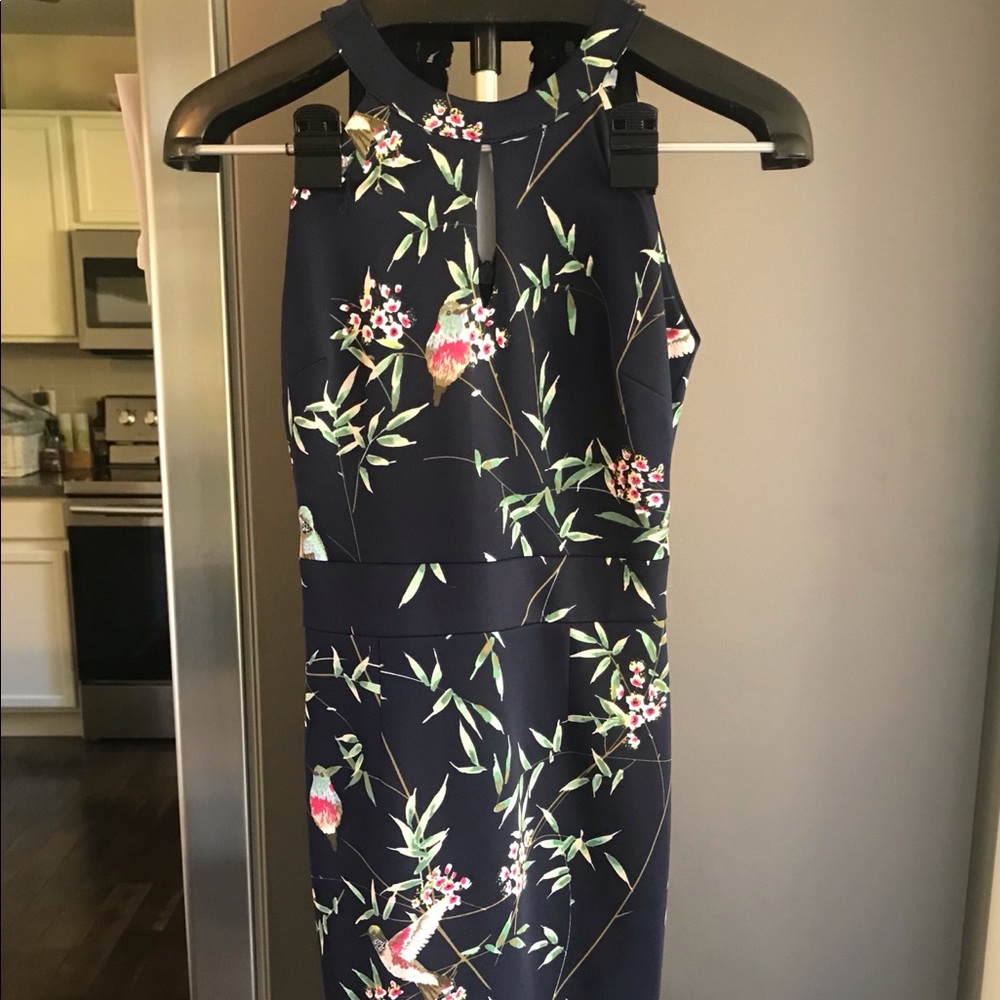 New York and Company navy floral dress